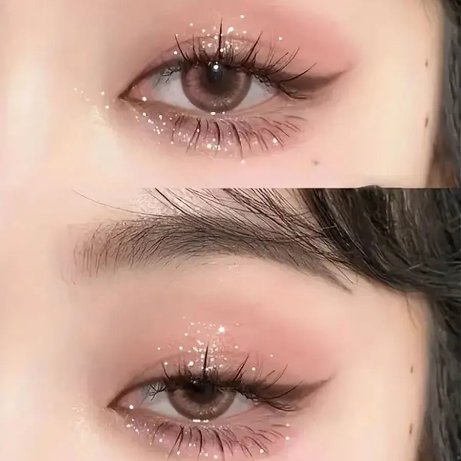 Sombra líquida brilhante, iluminador com brilho com acabamento fosco e brilhante, temático de urso, de longa duração, fácil de aplicar, 3 cores O