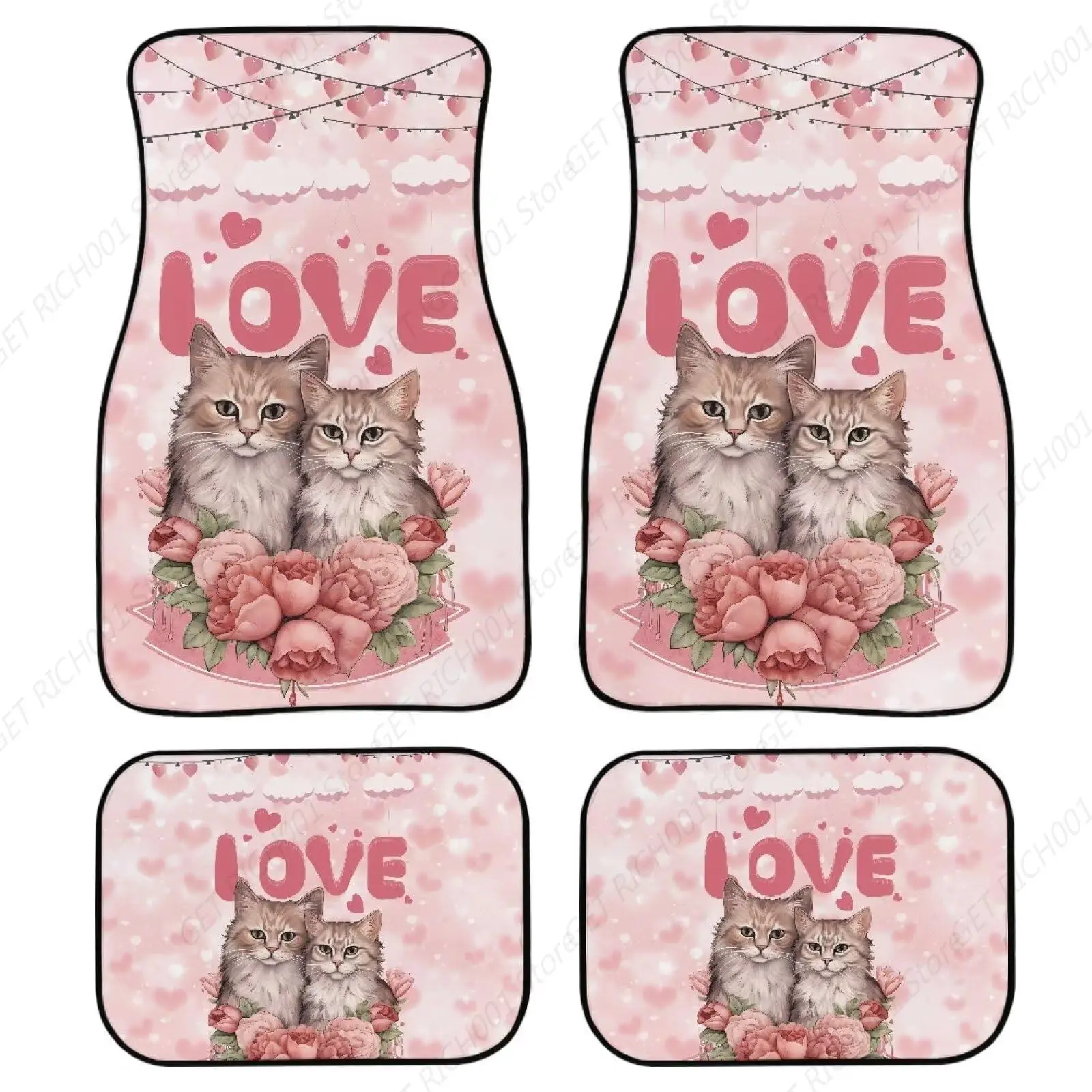 

Alfombrillas Para El Suelo L Coche Con Diseño Gato, Protección Para Todo Tipo Clima, Accesorios Para El Coche, Alfombrillas Pa