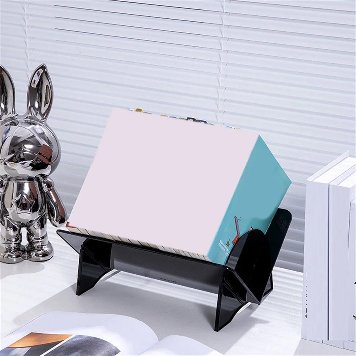 Practical-Inclined Mouth Book Stand File Rack Desktop Reading Bookshelf Stand Book Folder Desk Storage Box Shelf A Easy To Use