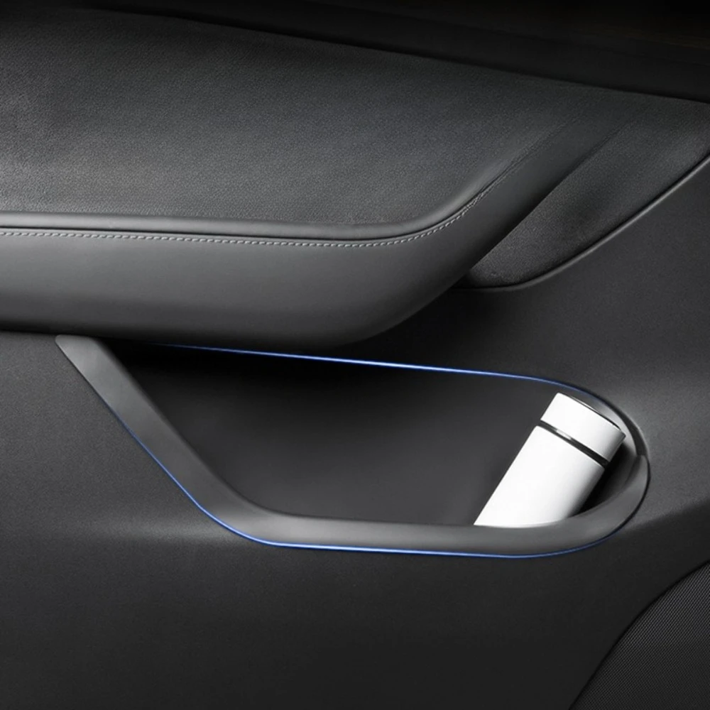 For Model 3 Highland Model Y Juniper Model YL Car Door Storage Box Slot Organizer Tray Dustproof Car Interior Accessories