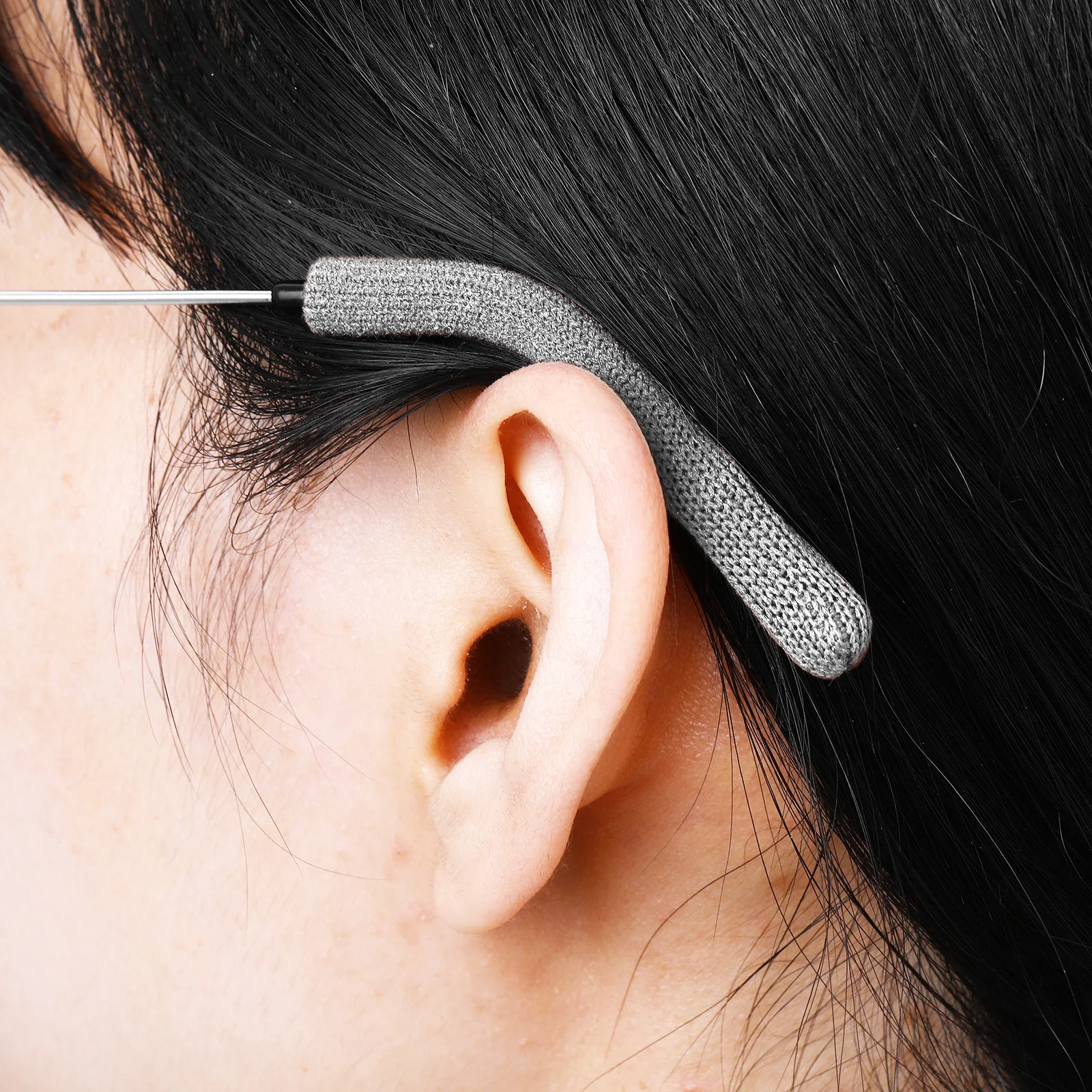 

4Pcs Knitted Eyeglass Ear Cushions Stretchy Nonslip Glasses Ear Grippers Universal Eyewear Temple Tips Glasses Accessories