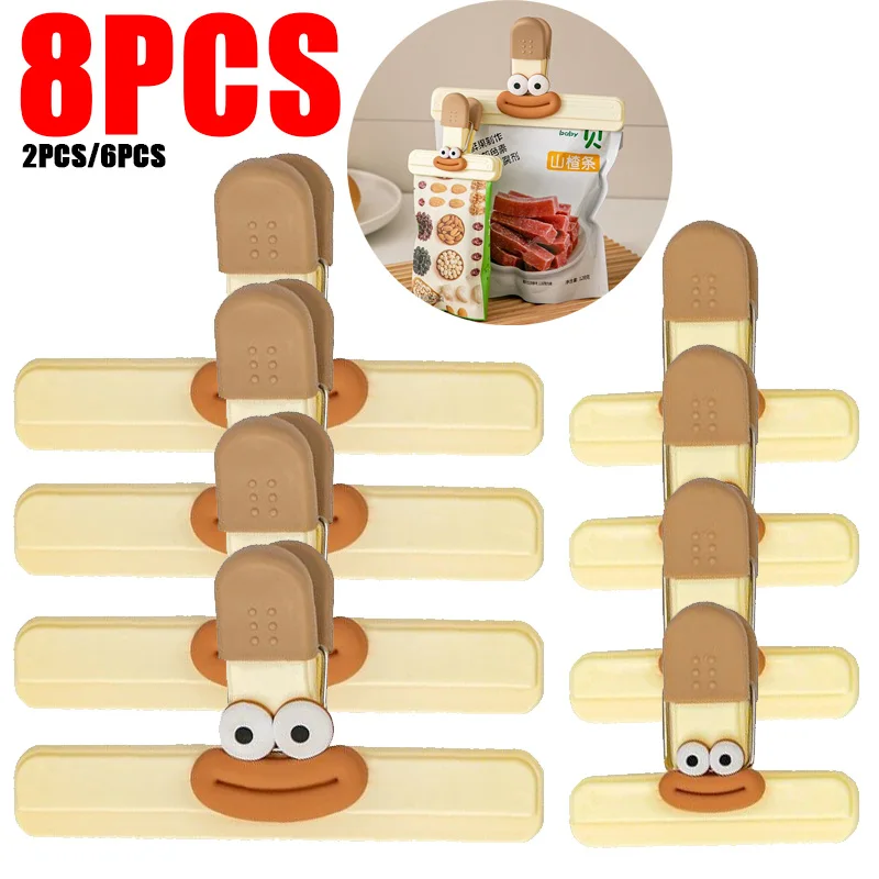 8Pcs Kreative Snack Abdichtung Clip Lebensmittel Erhaltung Und Feuchtigkeit-Beweis Abdichtung Clip Multifunktionale Büro Lange Schwanz Clip
