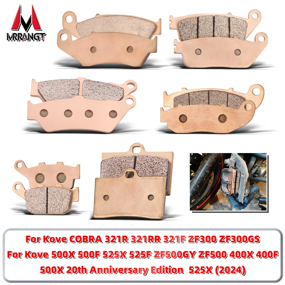 

MRRANGT Sintered Metal Brake Pads for Kove COBRA 321R 321RR 500X 525X 400X Motorcycle Front Rear Brake Pad Set