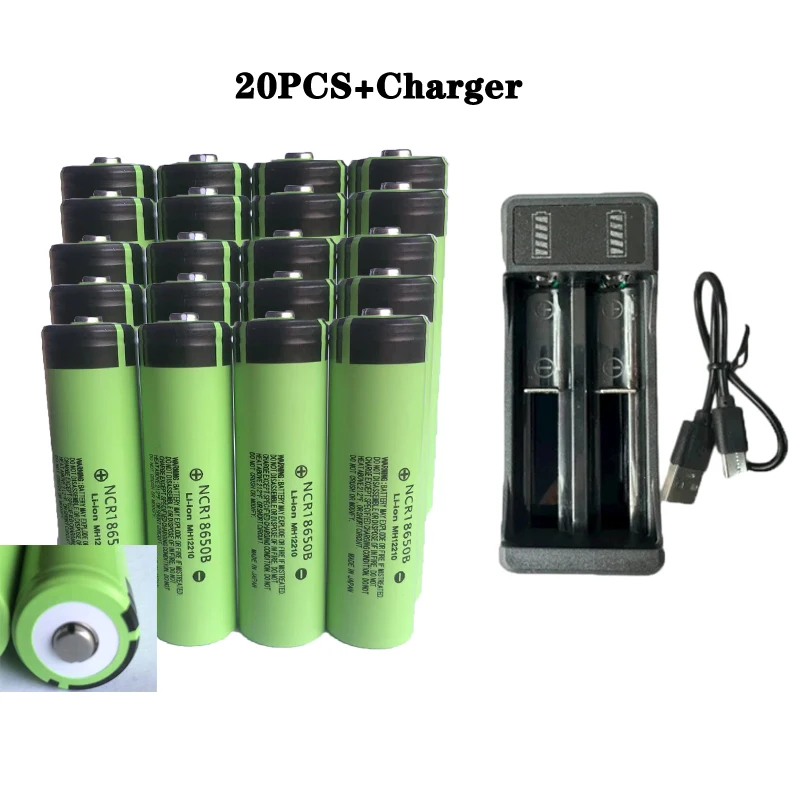 2024 protruding 100% USB rechargeable lithium battery NCR18650 3.7V 3400mAh 34B USB charger original battery cell flashlight