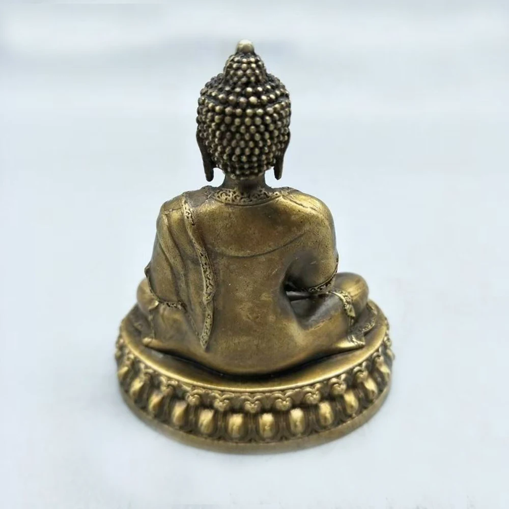 Copper sculpture Medicine Buddha statue, Medicine King Bodhisattva figurine Buddhist ornaments, Bless Peace home decorations