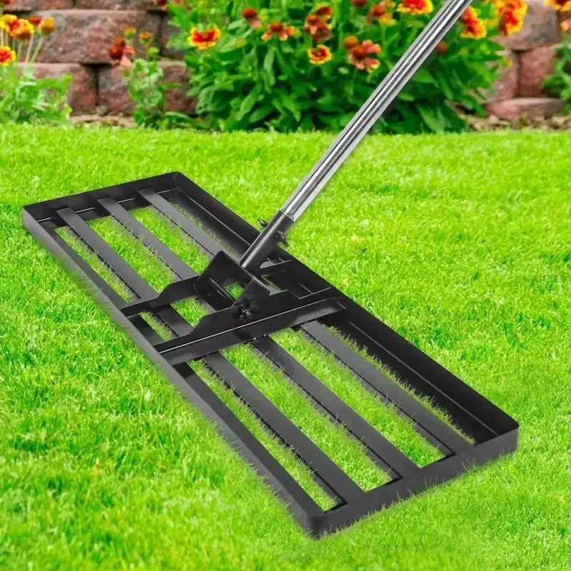 Lawn leveling rake leveling machine soil fertilizer garden farm vegetable stall push-pull leveler leveling