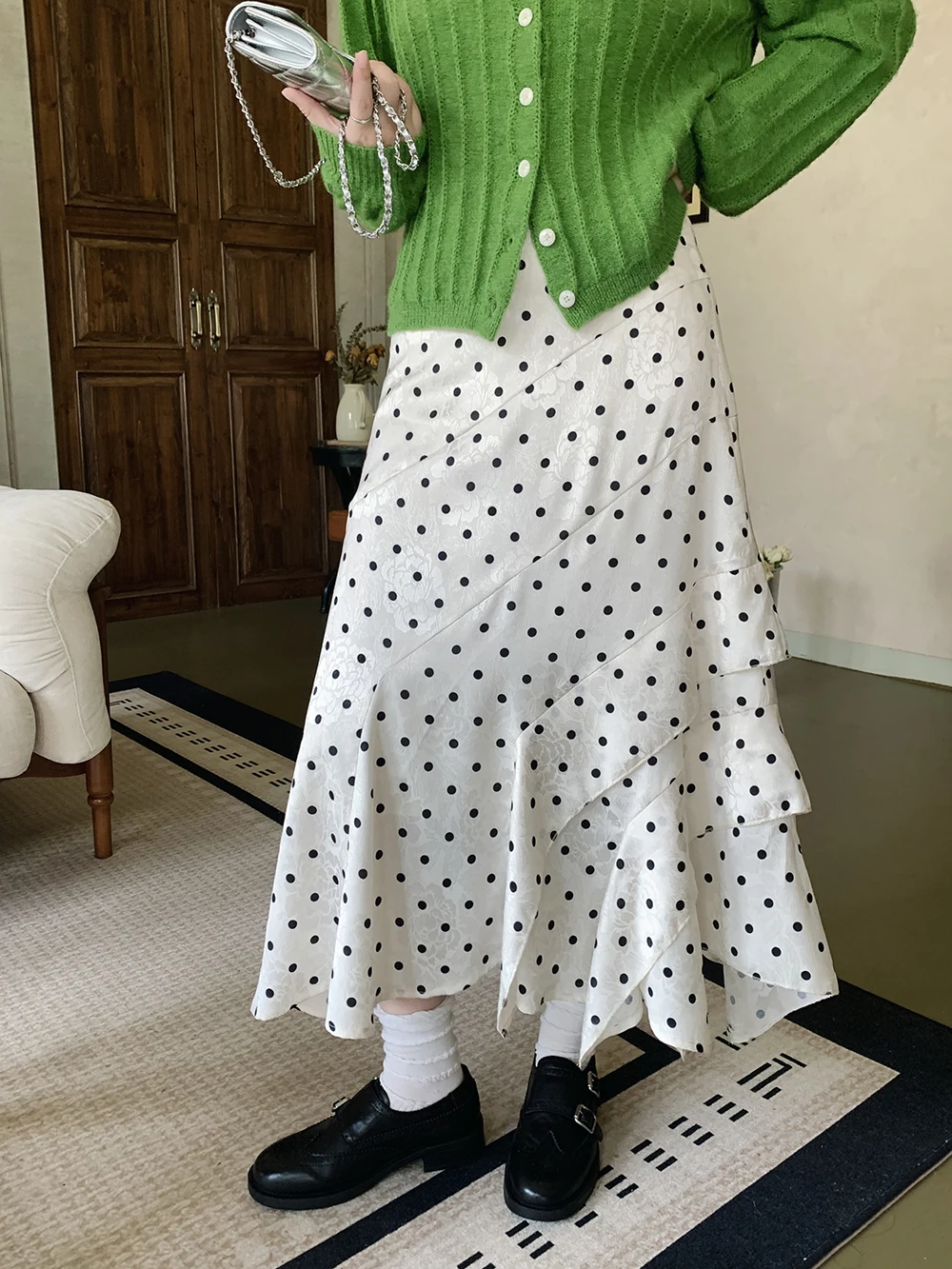 

Женская повседневная юбка ELINSU с высокой талией, асимметричными складками, из полиэстера, А-силуэт, для путешествий и прогулок