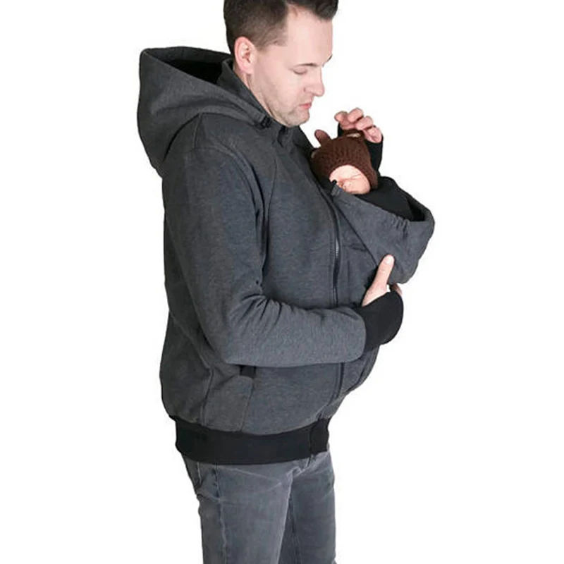 

Maternity Clothes Winter Fashion Daddy Baby Carrier Jacket Kangaroo Warm Maternity Hoodies Men Outerwear Coat For Pregnant Woman