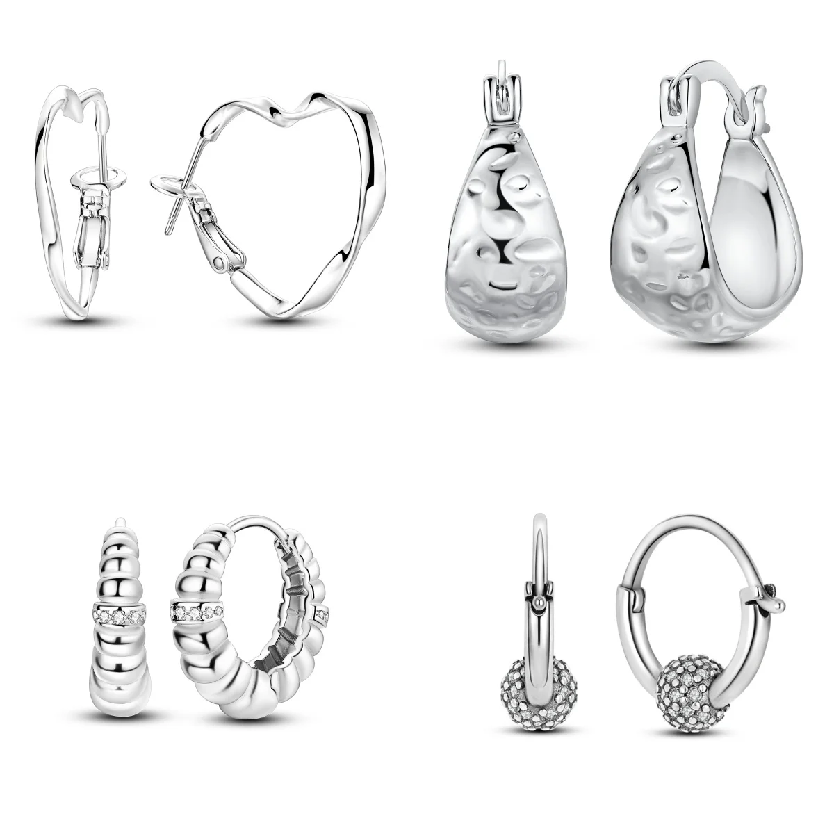 2024 neue Sterling Silber S9255 Einfarbig Atmosphärische Ohrringe Ohr Schleifen Einfache Feine Schmuck Frauen Mädchen Mode Party Geschenk