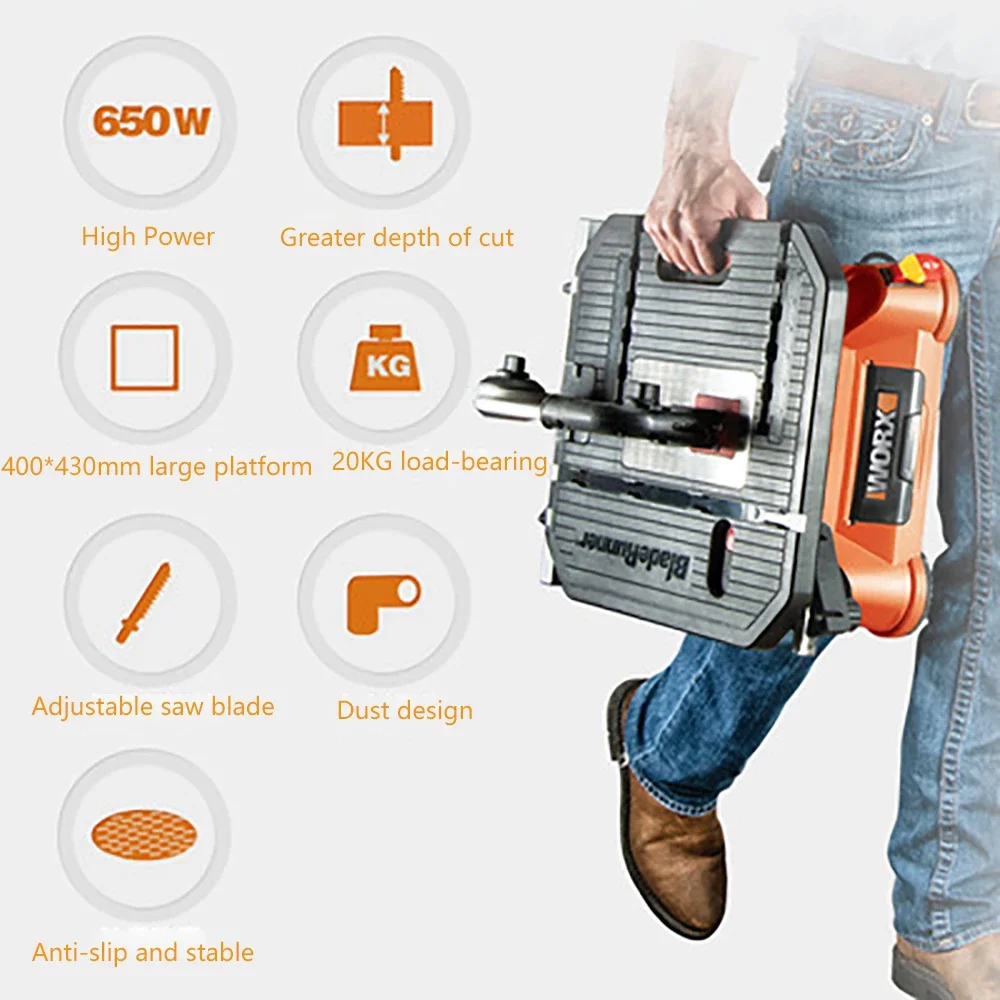 220V Multi-function Table Saw WX572 Jigsaw Chainsaw Cutting Machine Sawing Tools Woodworking 650W Domestic Power Tools