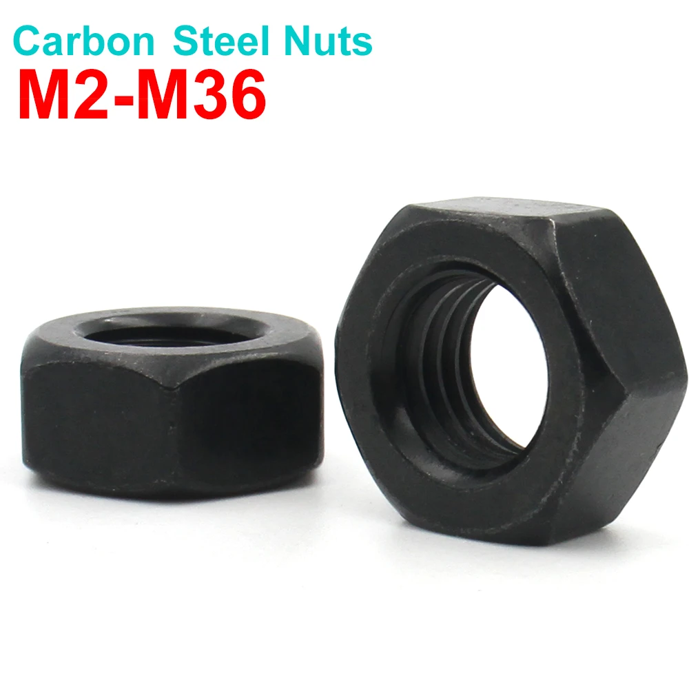 1/2/5/10/25/50 шт. M2 M2 M2 M2, 5, 5 M14 M16 M18 M20 M22 M24 M27 M30 M36 шестигранные гайки из углеродистой стали