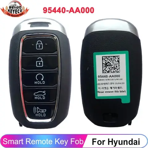KEYECU 현대 아반떼 2020 엘란트라 2021 2022 키리스 엔트리 고 원격 키, 95440-AA000 95440-AA100 95440-AA200 95440-AA300