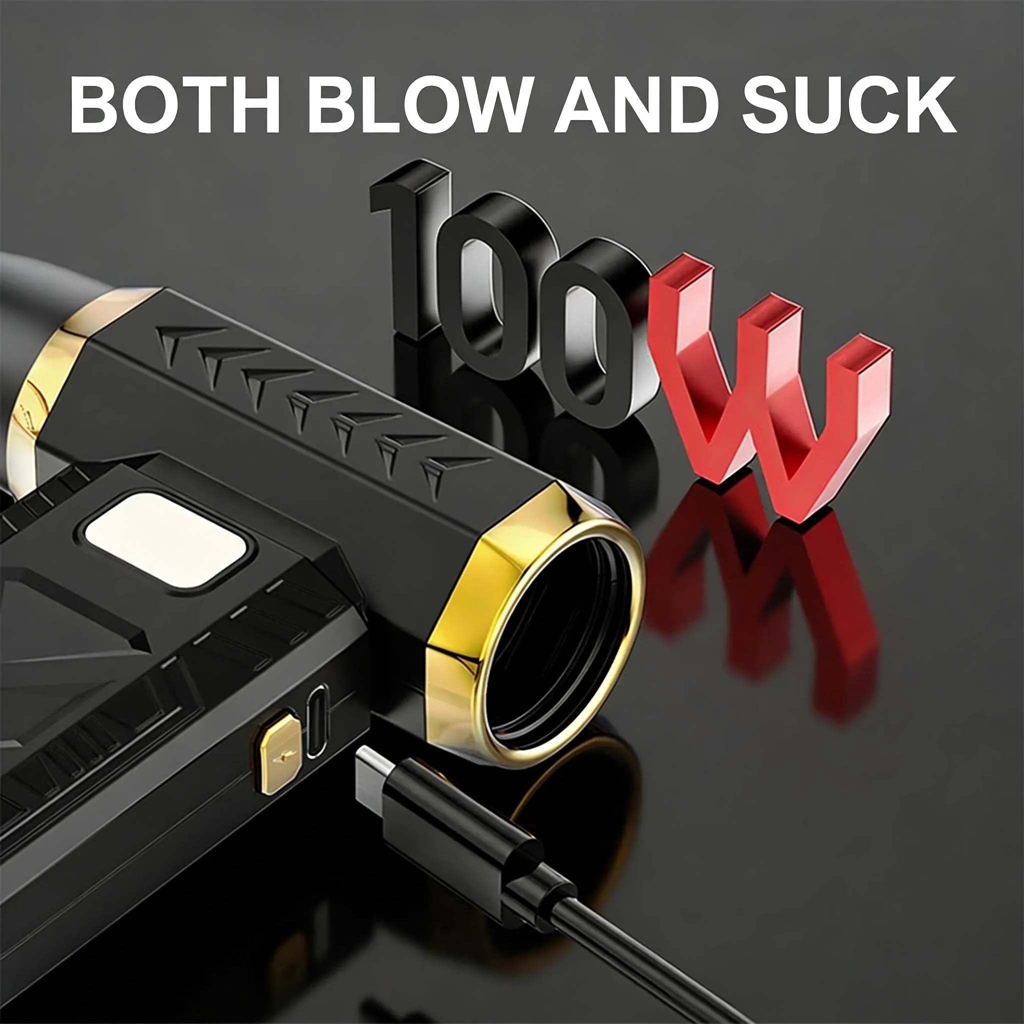 

Новый стиль: 2-в-1 турбовоздуходувка 1000000 об/мин, сверхмощный пылесос-воздуходувка, USB-перезаряжаемый, скорость 55 м/с, мощный вихревой обдув