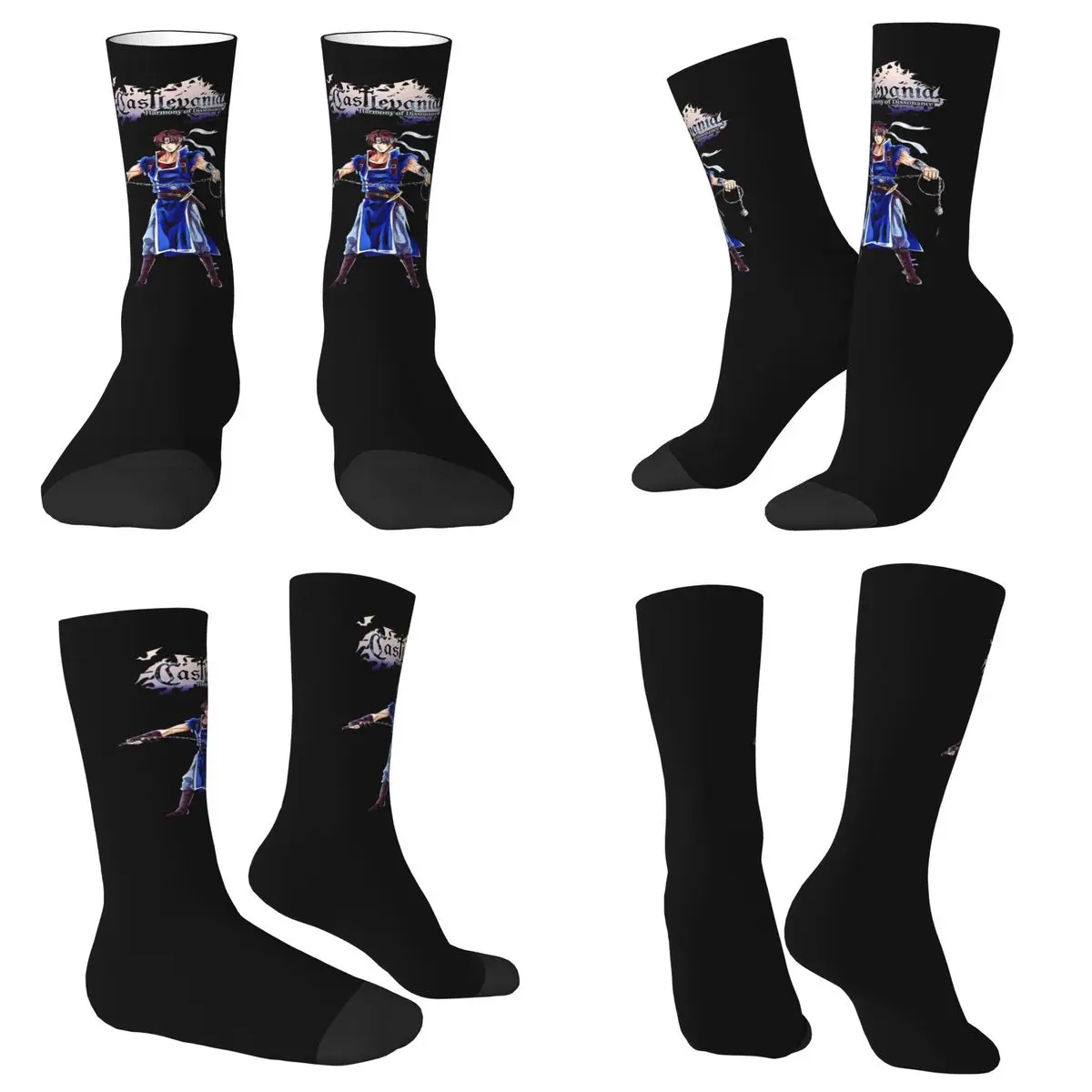 

Носки Castlevania, впитывающие пот чулки в стиле Харадзюку, всесезонные длинные носки, аксессуары для мужчин и женщин, рождественские подарки