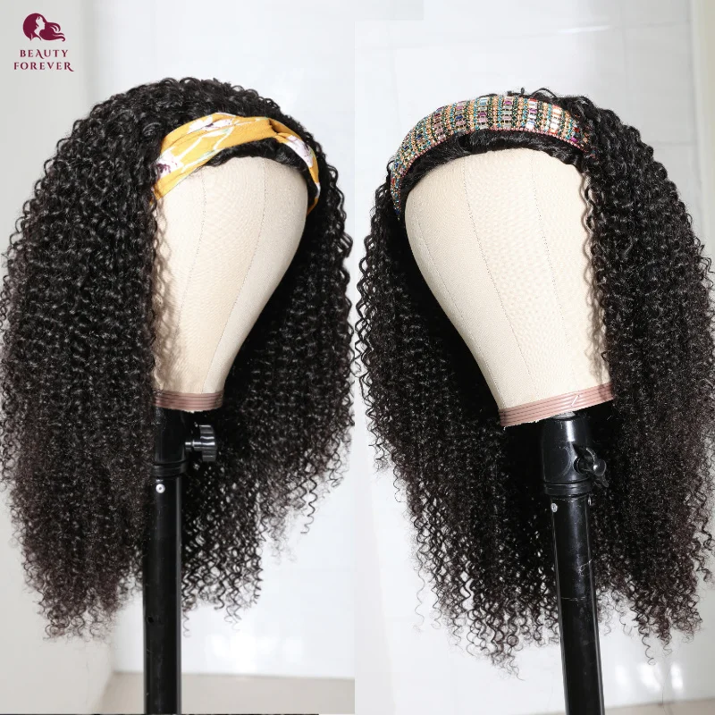 Beauty Forever Kinky Curly Half Wig 100% Human Hair Wig For Women Brazilian Afro Kinky Curly Wigs for Black Women