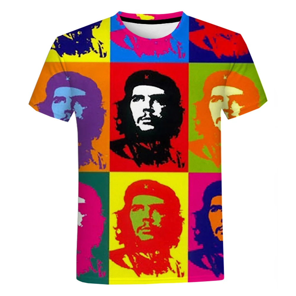 World Celebrity Cuban Revolutionary Leader Che Guevara Free Liberty Freedom Fighter 3D Printing T-shirt Men Women Streetwear