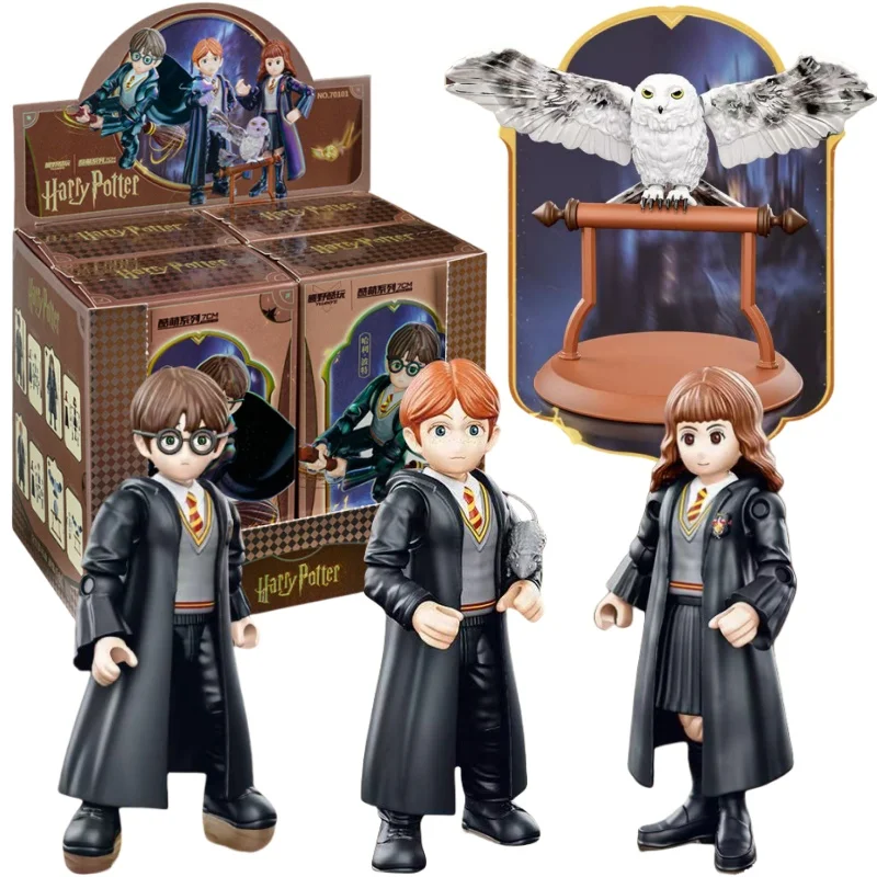 Mundo Mágico Original Harry Potter, juguete de ensamblaje de bloques de construcción, 7CM, Ron Weasley Hermione Granger, modelo de figura de acción, juguetes para niños