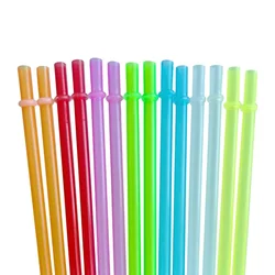 Reusable PP Plastic Straws Glitter Drinking Straws Clear Sparkle Straw for Tumbler Bar Party