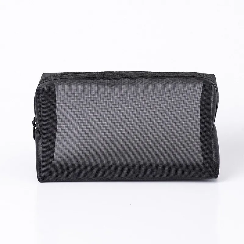 Transparent Mesh Cosmetic Bag MultifunCtional Travel Washing Bag Hollow Portable Storage Finishing Bag