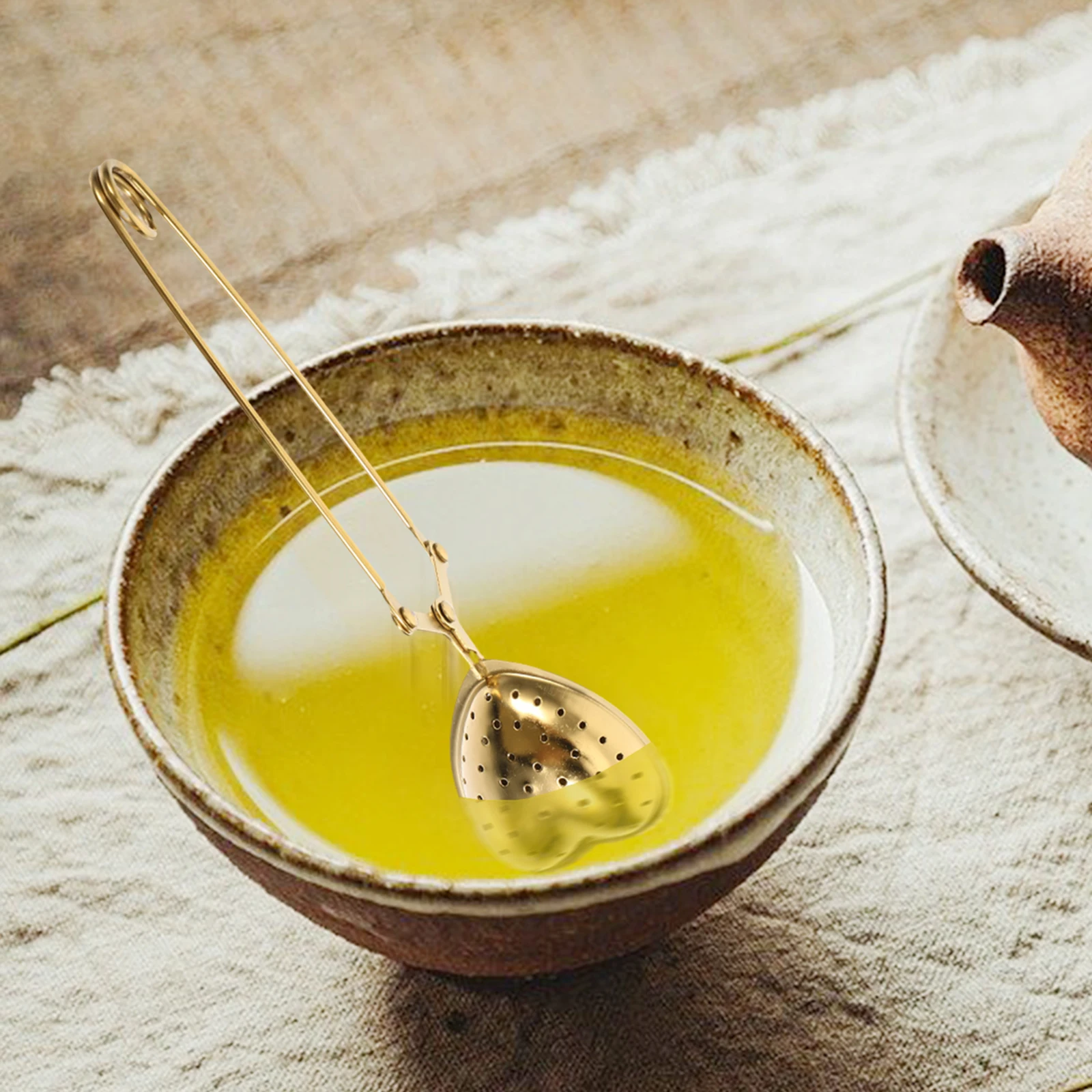 

2pcs Heart Shape Tea Ball Filter Stainless Steel Reusable Infuser Strainer For Loose Leaf Herbs Spices Easy Clean Home Kitchen