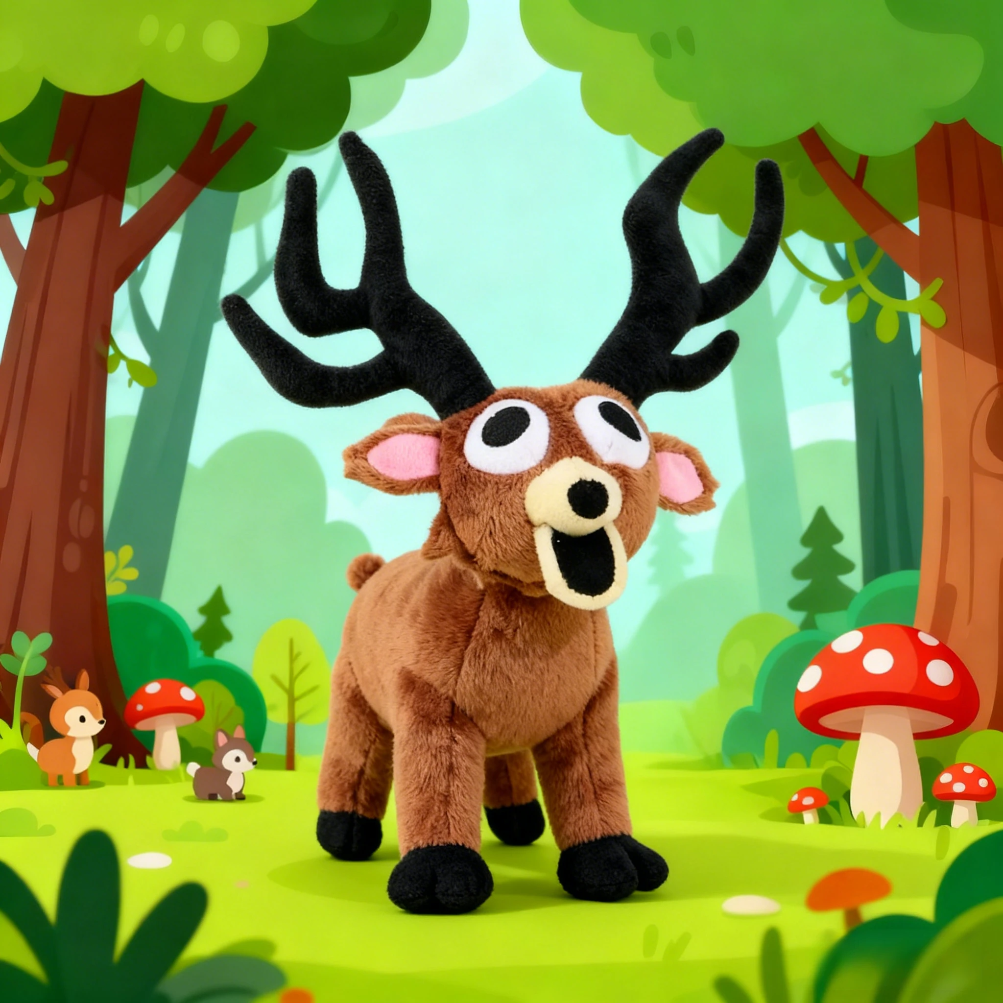 Peluche cerf 99 nuits dans la forêt, poupée en peluche mignonne 38CM, jouet Animal Anime pour cadeaux d'anniversaire et d'halloween, périphérique Anime, nouvelle collection