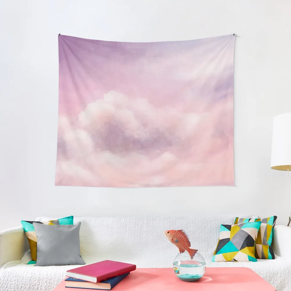 

Dreamy Pink Clouds Tapestry Luxury Living Room Decoration Korean Room Decor Wall Hanging Tapestry