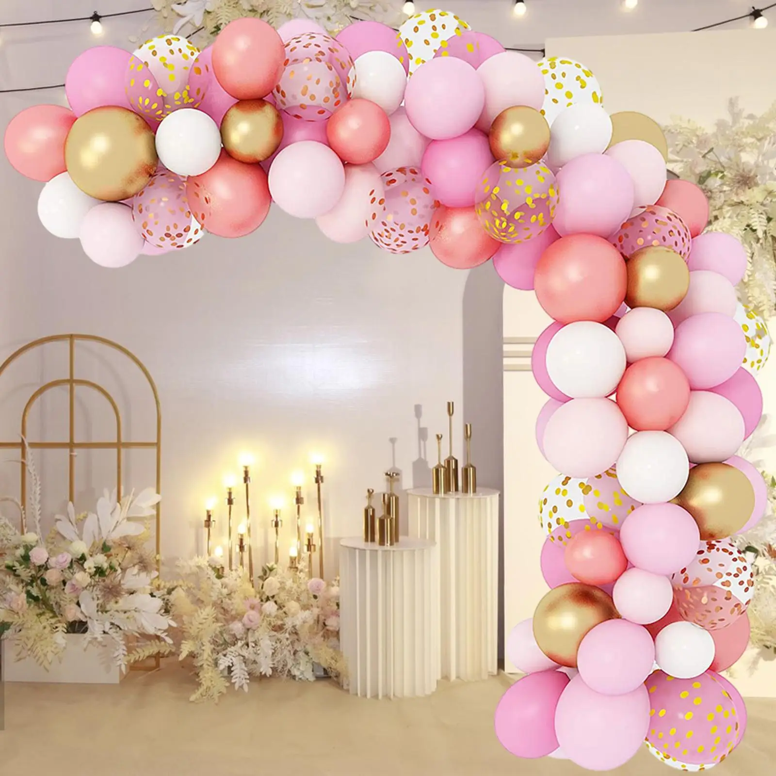 140Pcs Balloons Kit Latex Balloons Photo Props Party Decorations for Balloon Arch for Garden Valentine's Day Anniversary Home