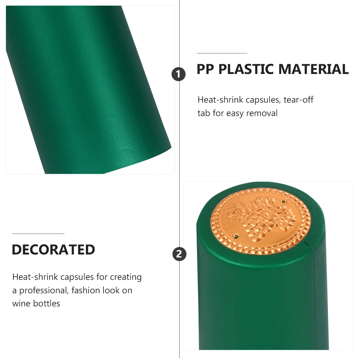 

100 Pcs Shrink Film Bottle Tops Making Supplies Plastic Wrap for Liquor Bottles