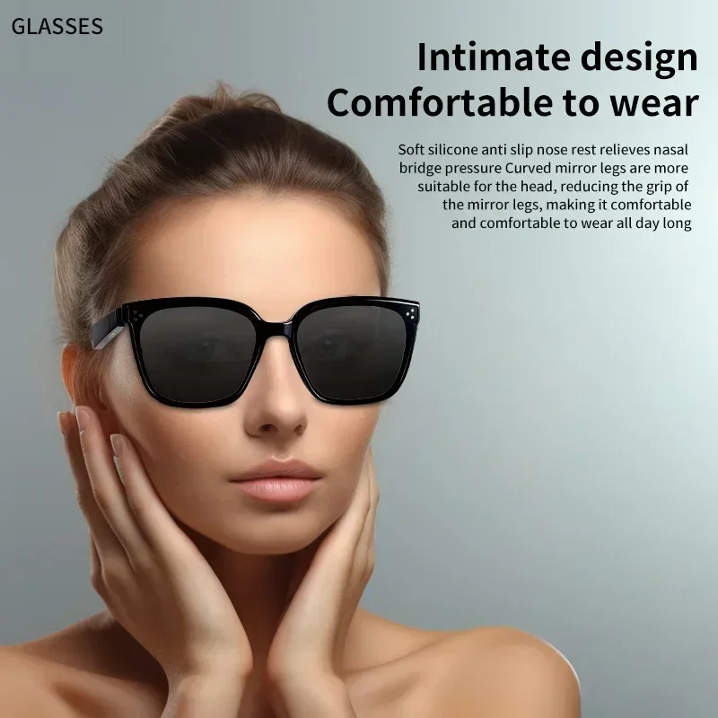 2024 Women Sun Glasses Smart Glasses for Listening to Music and Calling Sunglasses Anti-UV380 Ultraviolet 15min fast charging