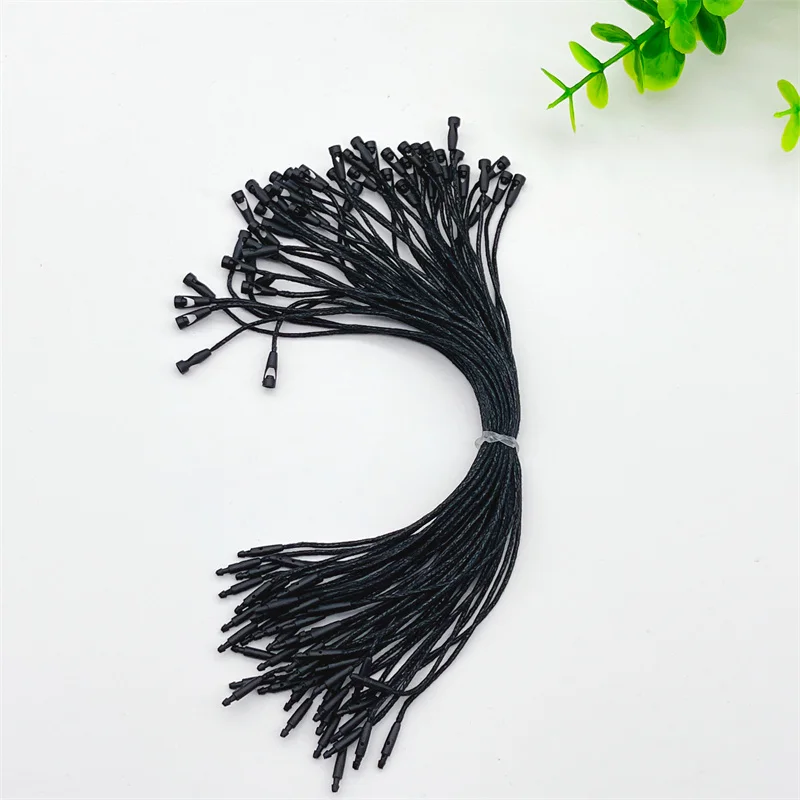 8000 Pcs/Lot 21cm Plastic Label Rope Wax Rope Snap Lock Pin Loop Tie Fasteners For Clothings Tag Rope Diy Wedding Party Supplies