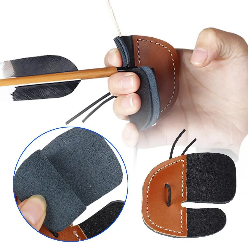 Finger Recurve Bow Accessories Finger Protect Guard Fine Workmanship Archery Finger Tab Comfortable For Training