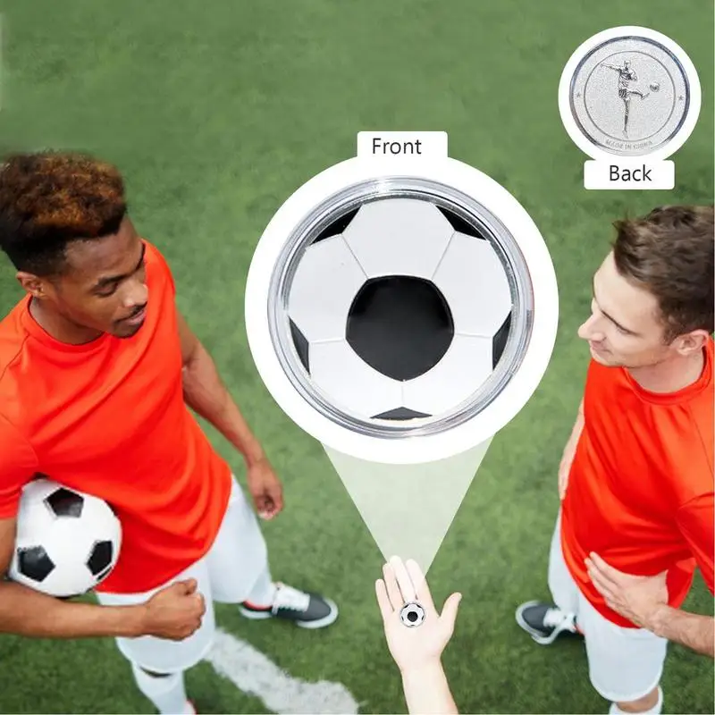 

Флипмонеты для рефери с закругленными краями, монеты для бросания футбола, инструменты для судьи из сплава, профессиональные футбольные флип-монеты, монеты для бросания судьи