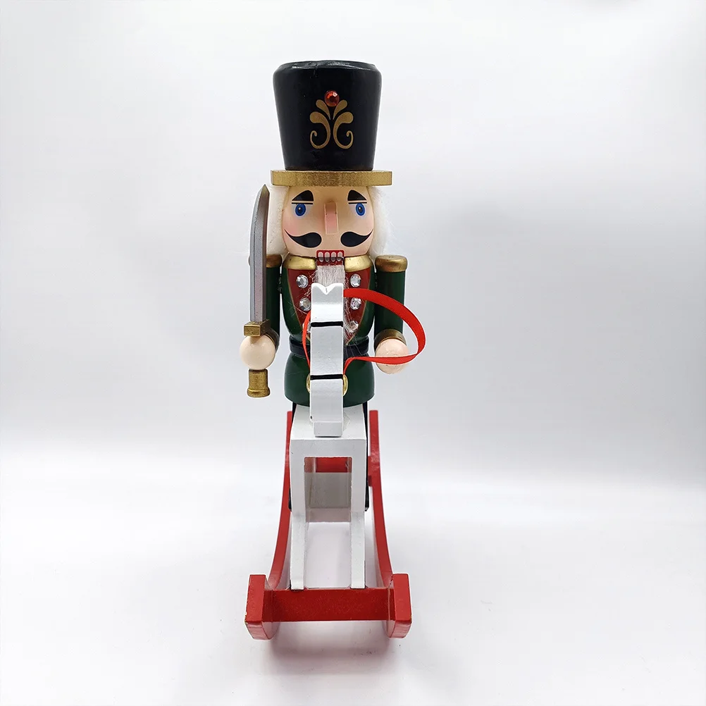 

Wooden Nutcracker Figure Handpainted Christmas Decor For Home Office Tabletop Mantel Holiday Xmas Ornament Large Soldier Statue