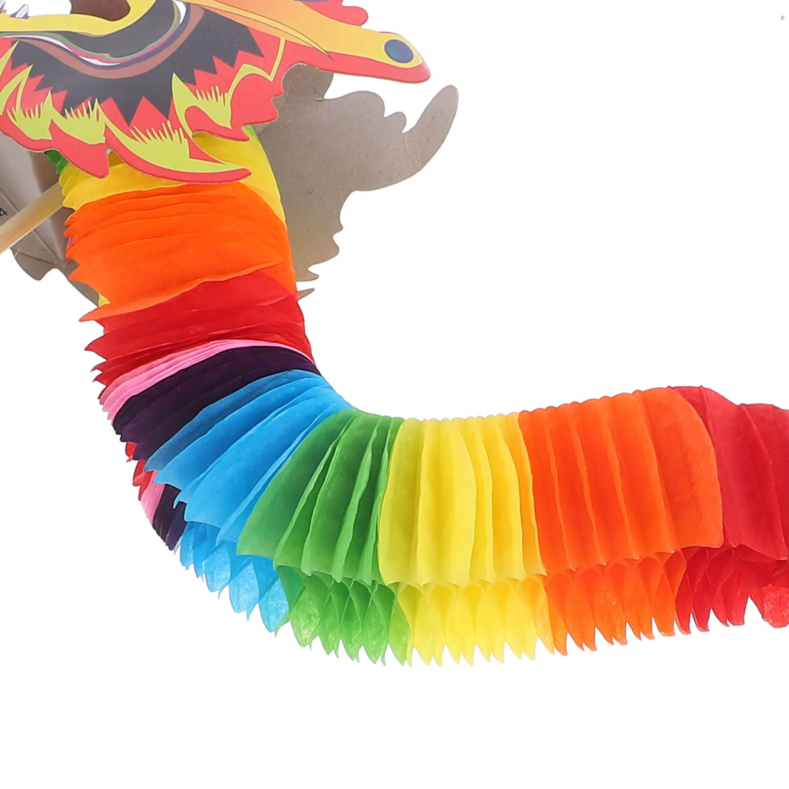

Colorful Dragon 1M Paper Handheld Decorations New Year Party Photo Decor for New Year Party Kids Bright NonFade Toy Photography