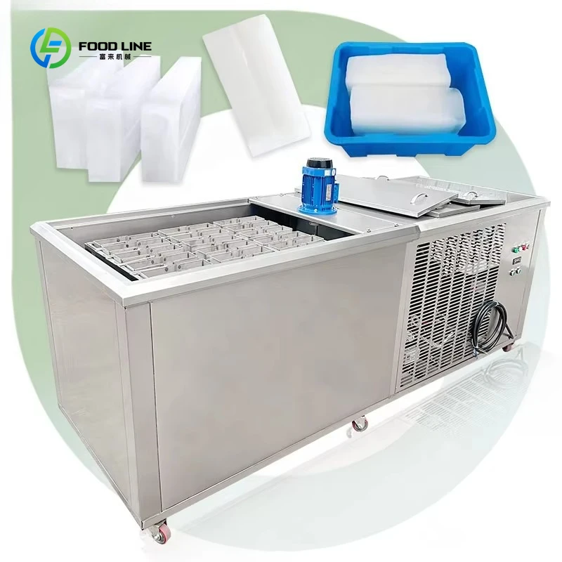 

5kg Block Ice Cube Making Machine Industrial 1Ton Automatic Ice Maker Customized Commercial Ice Making Equipment Factory Use