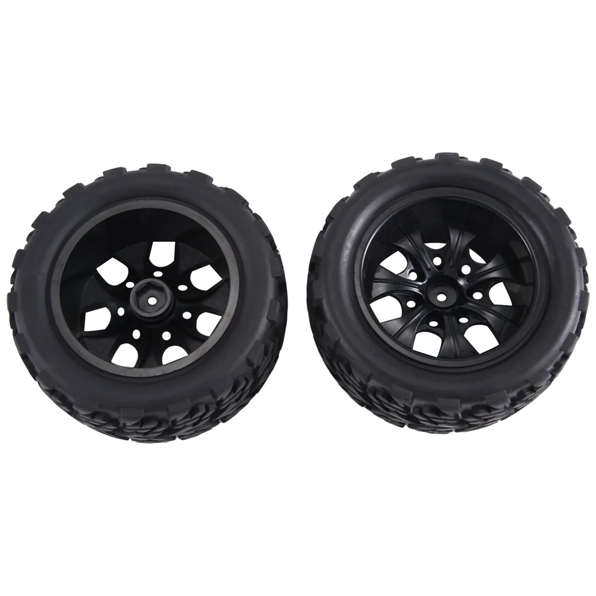 12Mm Hex 1/10 Rc Truck Wielen En Banden Voor Traxxas Rustler 2wd 4X4 Vxl Redcat, Een