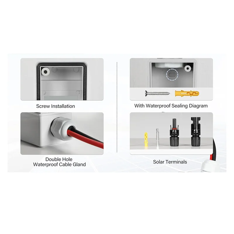 

Exquisite-Solar Panels Disconnect Switch 32Amp AC Solar Shut Off Switch 400V 2 Poles, IP65 Waterproof UV-Proof For Solar PV Home