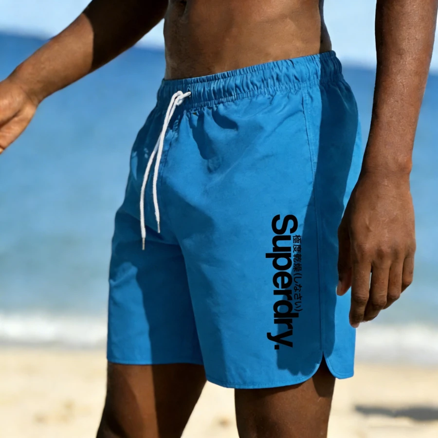 

2026 Fashion Printed Summer Men's Beach Shorts, Quick Drying, Breathable, Loose, Beach Vacation, Swimming Shorts