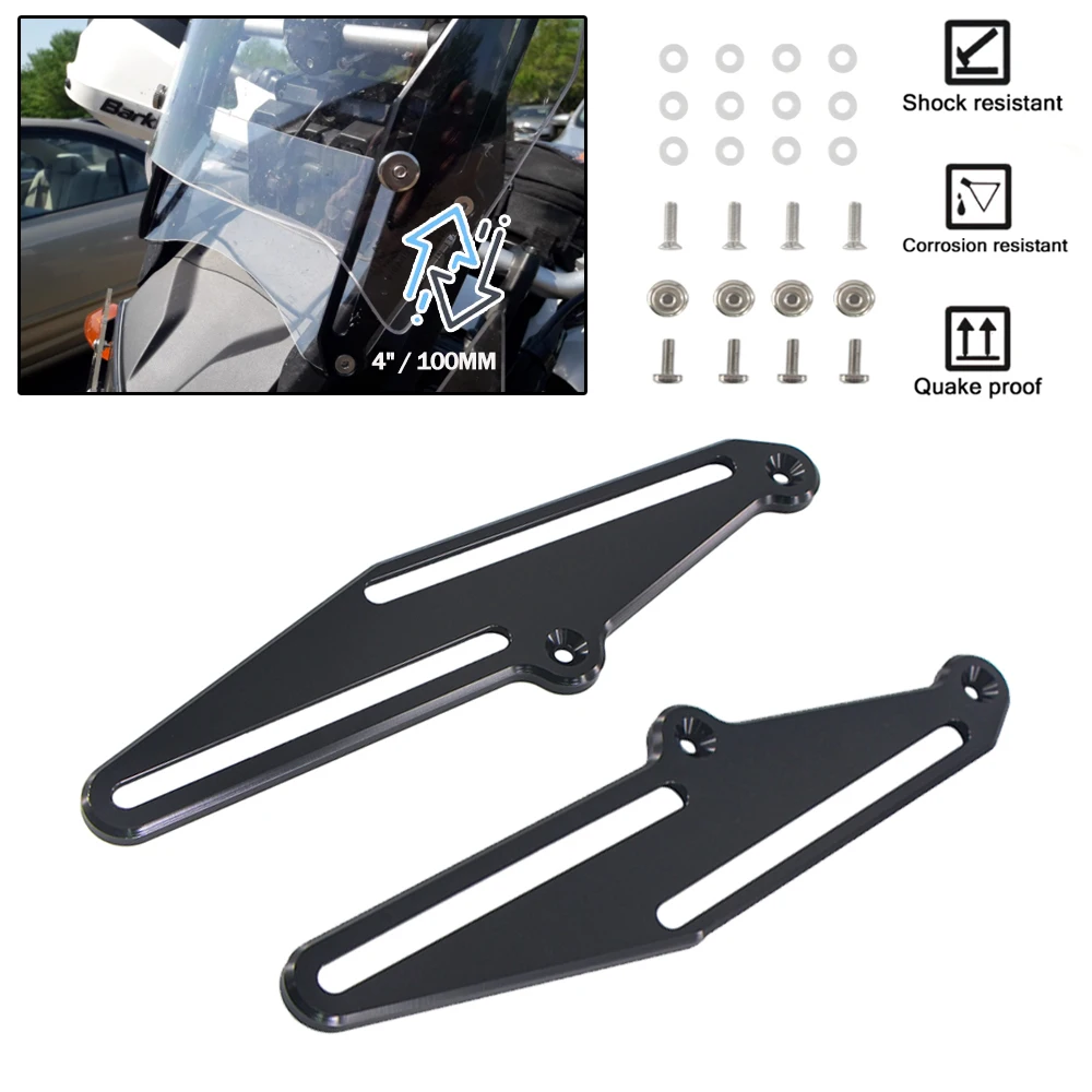 

For Yamaha Tenere700 Tenere 700 XTZ700 2019-2021 Windshield Bracket Windscreen Adjustable Motorcycle Wind Deflectors Holder Kits