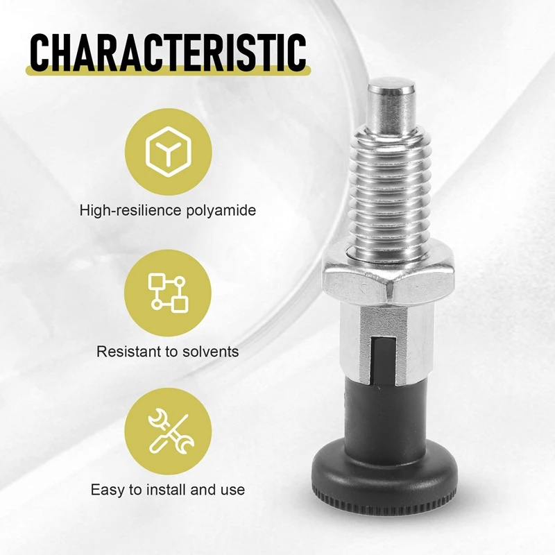 M10 Stainless Steel Self Locking Index Plunger Pin With Self Locking Function For Dividing Head For Sophisticated Position Locat