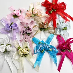 10pcs Big Padd Ribbon Bows Flower Appliques sew Craft Kid's cloth Lots A410