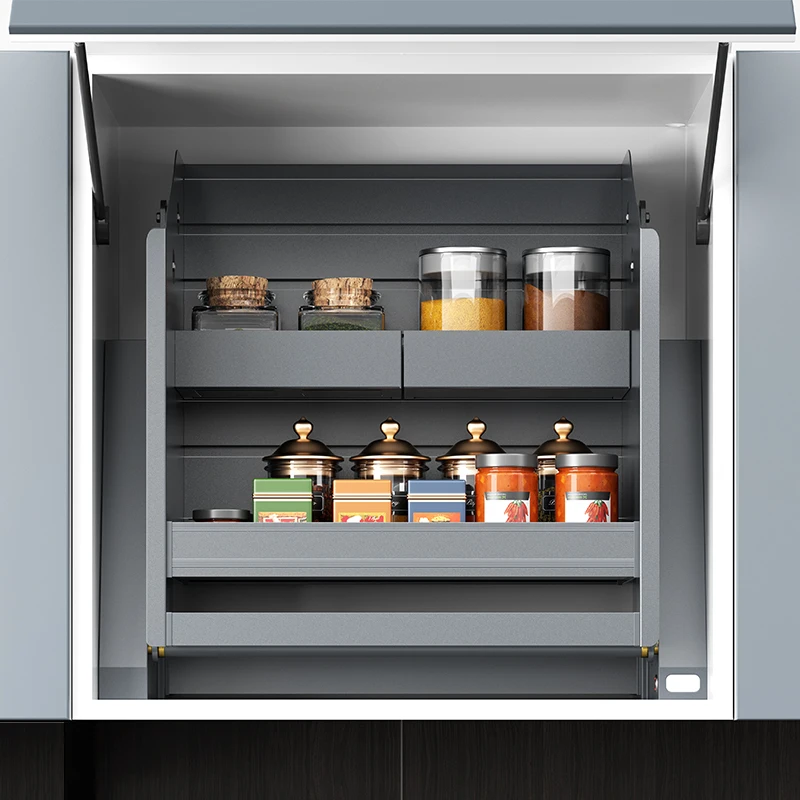 Factory Wholesale Smart Kitchen Cabinet Automatic Lifting System Electric Lifting Basket