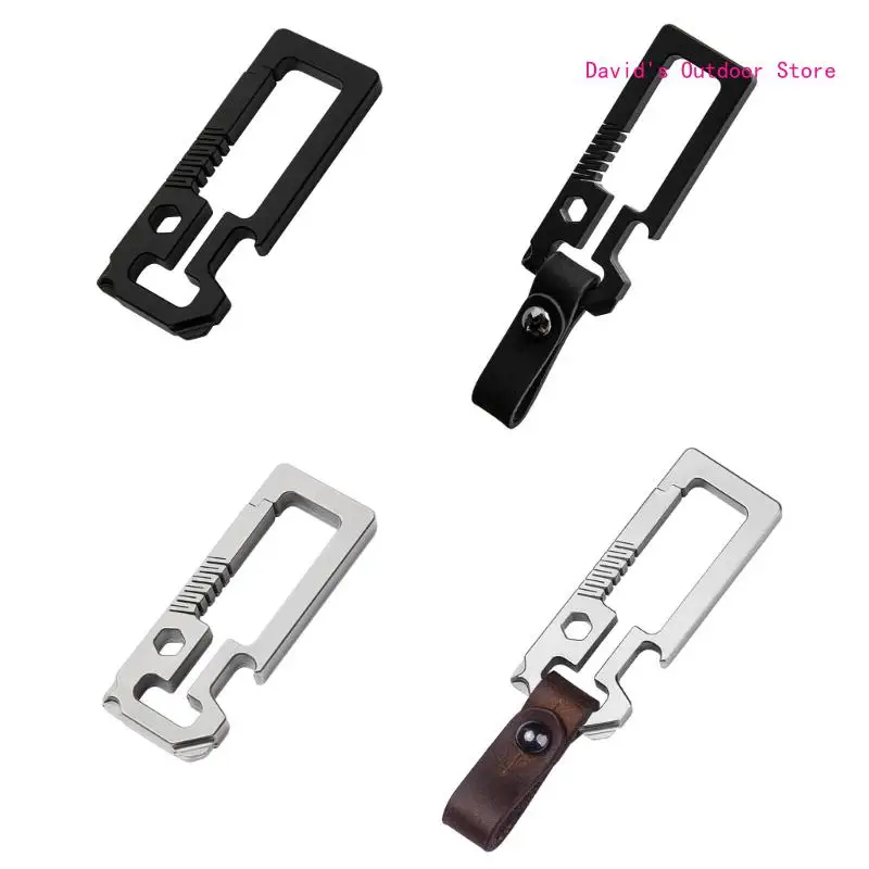 

Titaniums Alloy Bottle Opener Screwdriver Keychain Outdoor Multitool Waist Hanging Keychain Buckles Outdoor Tool Enduring X3UA