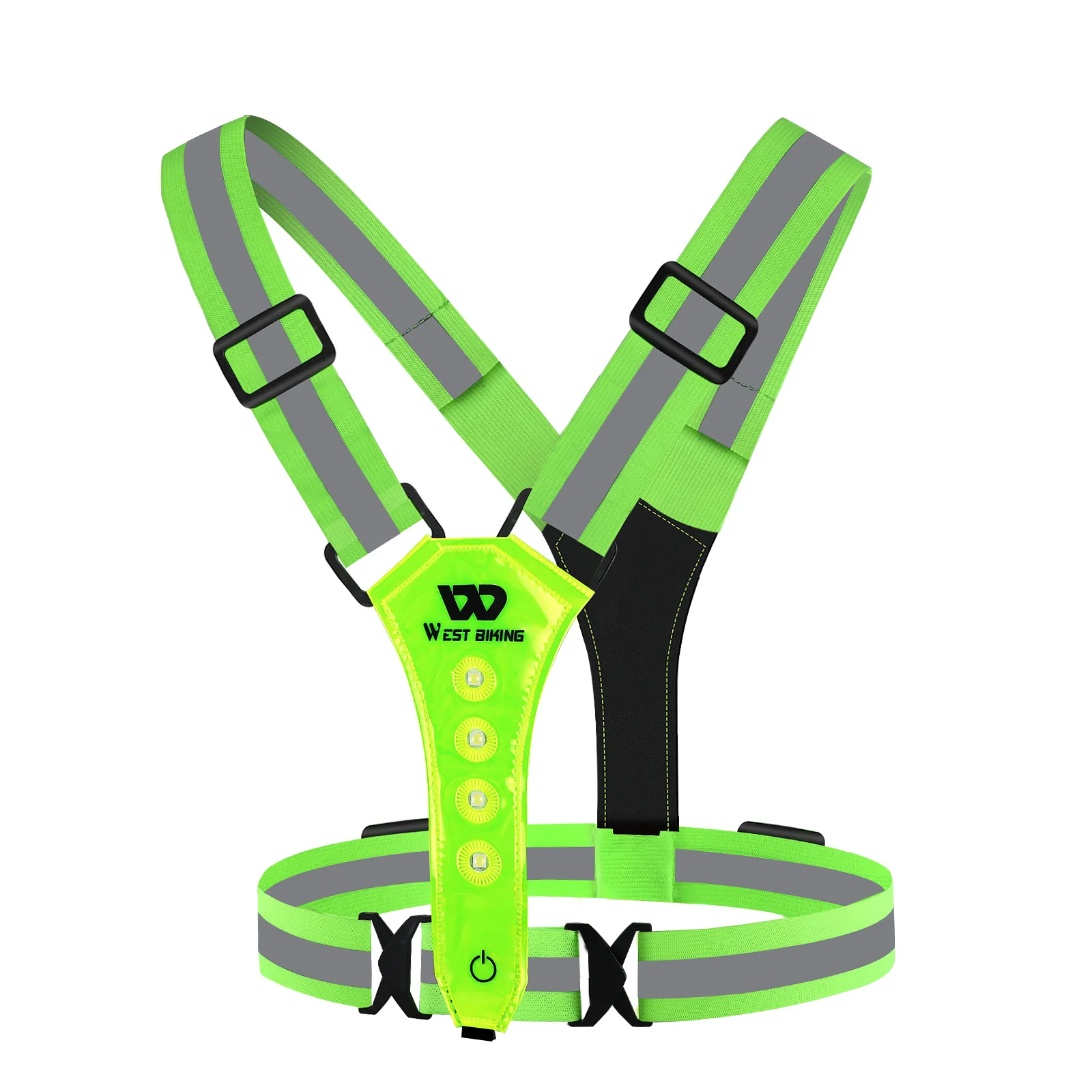 AliExpress NONE WEST Biking Outdoor Sport Reflective Safety Vest USB Rechargeable Flashing Light Hiking Camping Night Chest Lamp Cycling Access