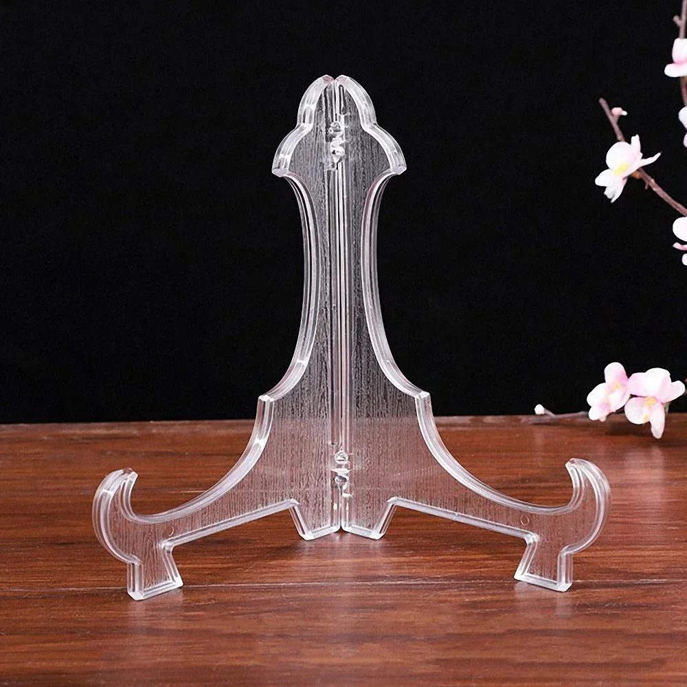 1/2/3/4Pcs 3-7Inch Plastic Easels Plate Holder Weddings Photo Picture Frame Display Stand Dish Stand Rack Pedestal Holder