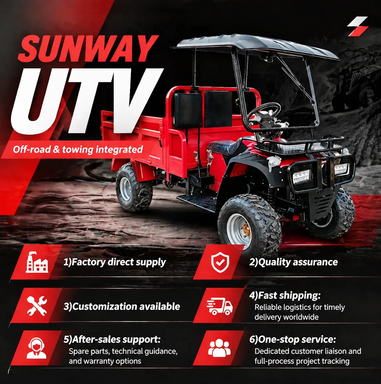 파워 ATV - 2026 400CC 이지 컨트롤 농업용 ATV 유틸리티 농업용 산악 지형 운반 차량 썸네일 4