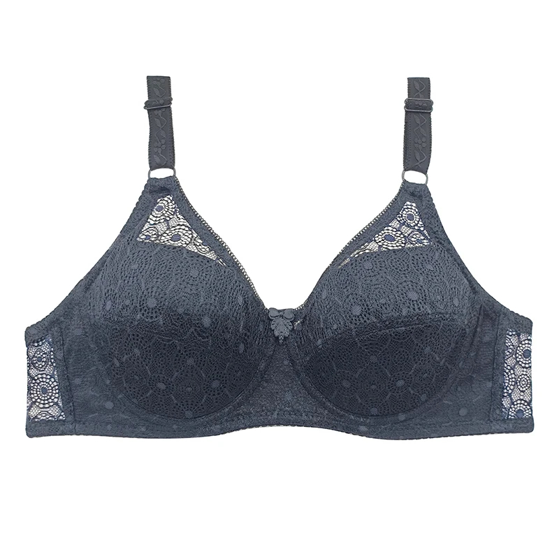 Sexy See Through Lace Bras for Women Supportive Underwire Push Up Bra Thin Breathable Lingerie 3/4 Cup 75BC 80BC 85BC 90BC 100BC