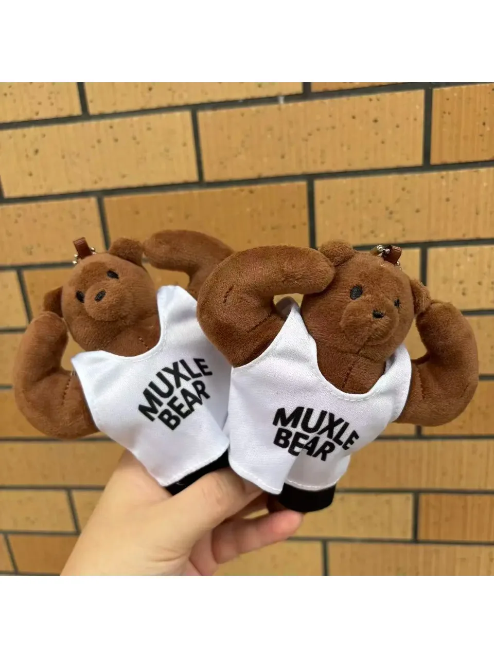 Korean Insinternet Celebrity  Madonggom Muscle Bear Fitness Bag Plush Toy Doll  Bag Pendant  Keychain Pendant Cute Kawaii Gift