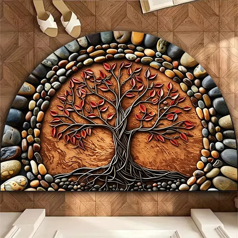 VIKAMA 반원형 시뮬레이션 천연 자갈 도어 매트,  - Outdoor Camping Rugs 리뷰 및 가격