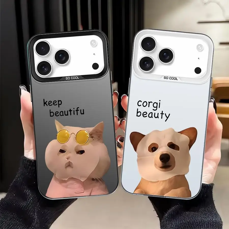 เคสสำหรับ iPhone 11 17Air XS 12 16e 13 XR 15 Plus 14 16 17 Pro Max ฝาหลังโทรศัพท์ลายหน้ากากอนามัยลายสัตว์